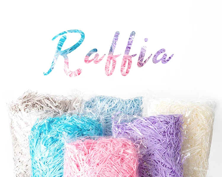 Mix Color  Raffia Paper Shred Recycle Shredded paper for box filler packing