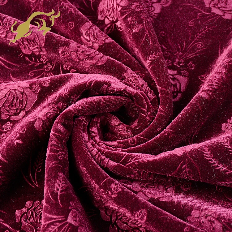 shaoxing hengniu KS velvet fabric printed embossed home textile fabric