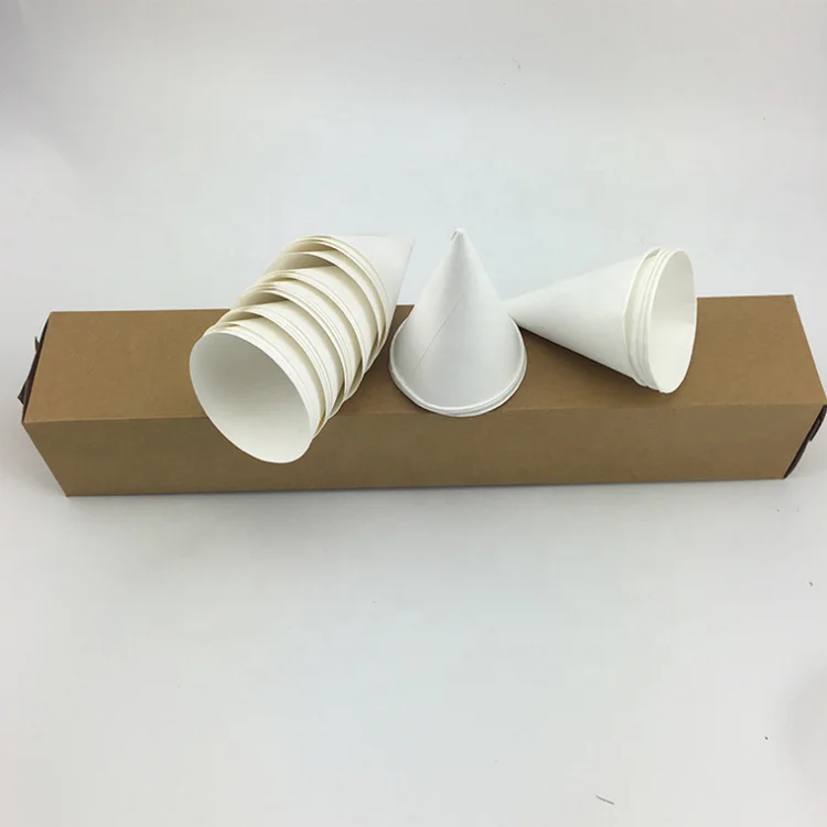 Hot Sale 4 Oz 4.5 Oz 6 Oz White Cone Water Paper Cups Disposable Snow Cone Cup Wholesale