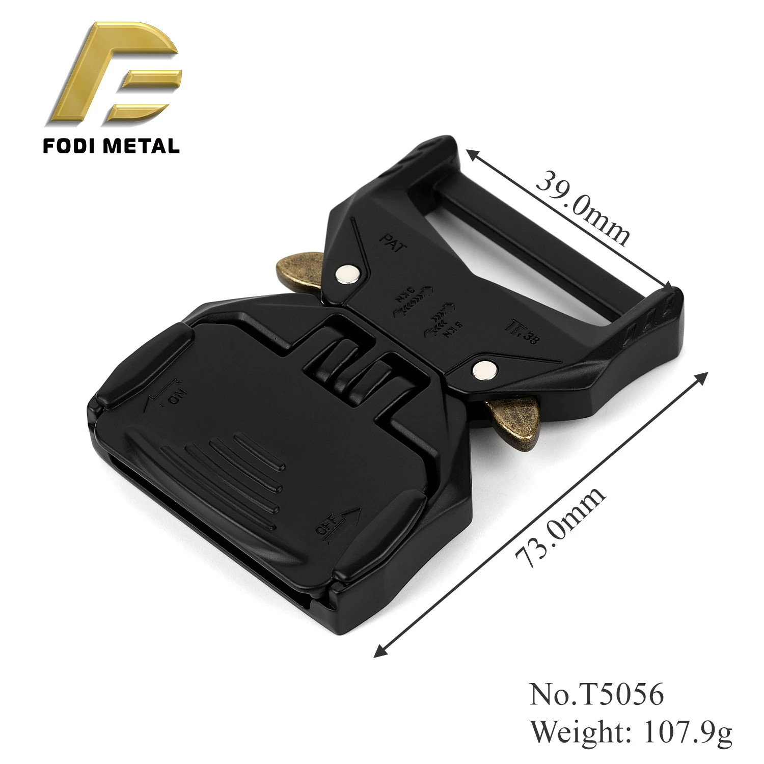 T5056 Professional Manufacturer 39mm k9 tactical harness belt buckle Doberman Pinscher