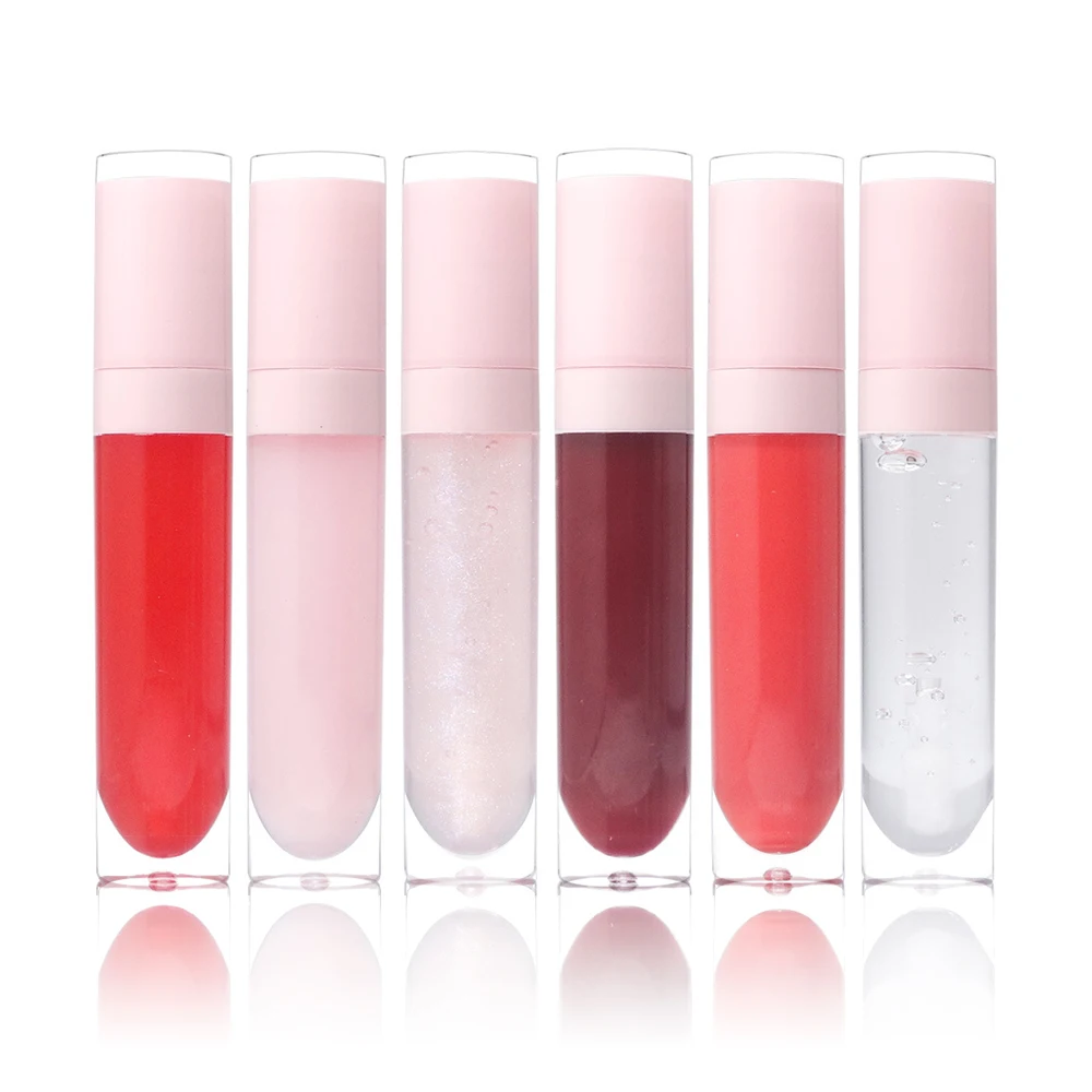 High Pigment Glitter Strawberry Cosmetics Scented Bulk Plumper Vegan Wholesale Mini Lip Gloss Organic