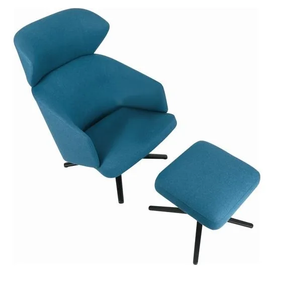 New model office boss room lounge recliner fabric single sofa chair with footrest