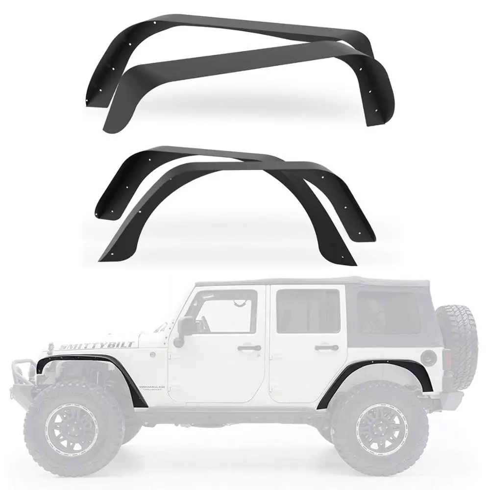  4 шт. стальные передние и задние плоские кранцы для Jeep 07-17 Wrangler