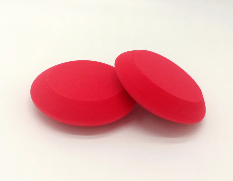 4Inch Dia Black UFO shape foam wax applicator pad 100mm hand waxing foam car care sponge applicator