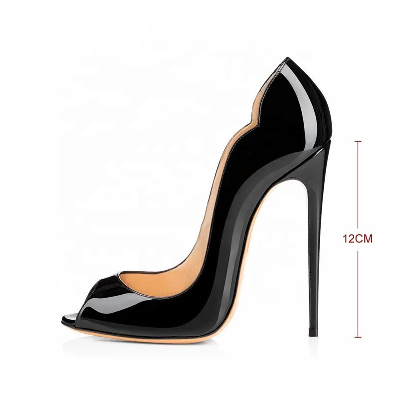 New Arrival Red Bottom Peep Toe Leopard Shoes Sexy High Heels Women Stiletto Pumps Shoes Plus Size