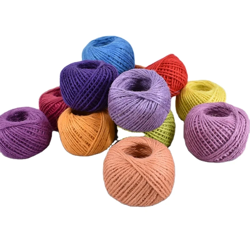 3 Strand Twisted 1.5mm Thick Colorful Jute Rope Hemp Craft Rope Diy Crafts Cord Hand Woven Rope for Necklace Bracelet Jewelry