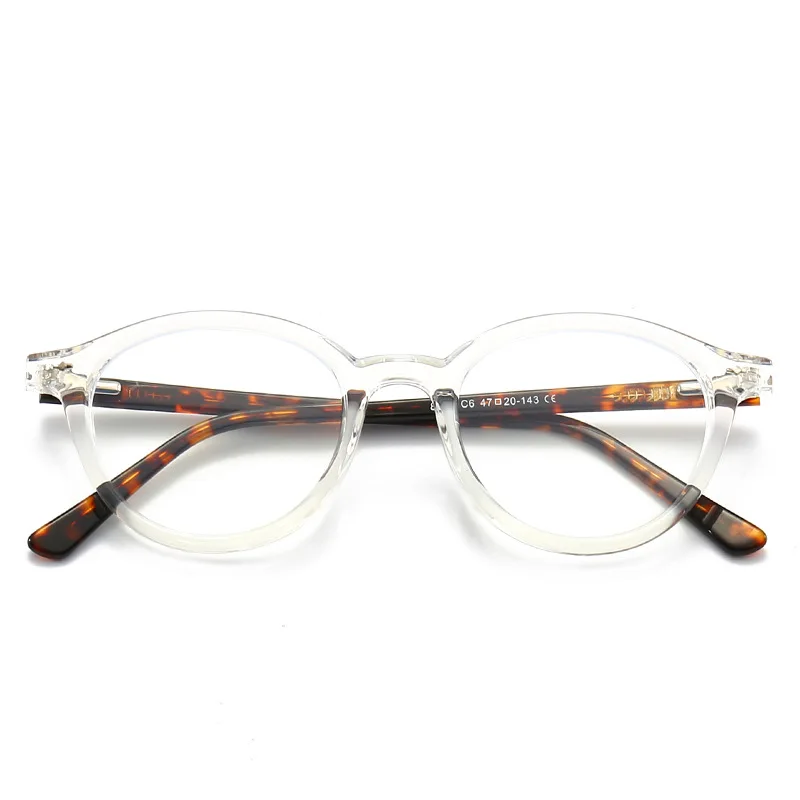 8357 Fashion Round Transparent Color TR90 Optical Glasses Frame Blue Light Glasses