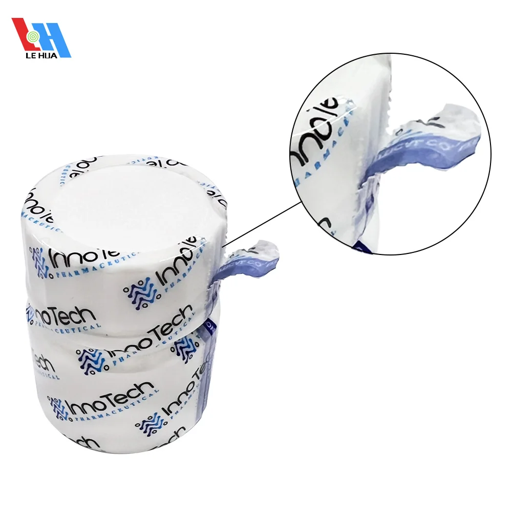 Heat PVC Shrink Sleeves Label Wrap  Perforated  Shrink Bands with Tear Strip for 30ML Small  PE  PET PP Plastic Bottle