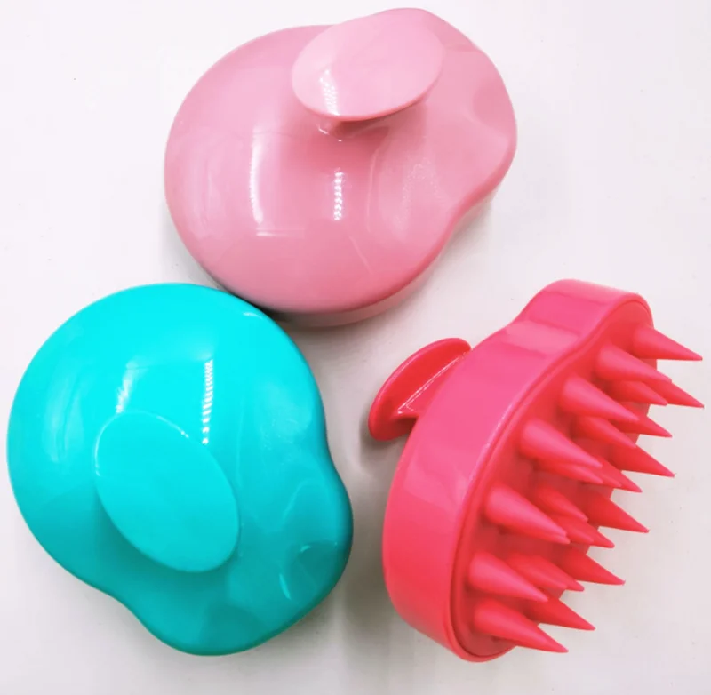 Professional manufacturer retail shampoo massage hair scalp massager comb brush silicone scalp massage brush