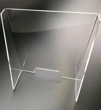 Custom transparent plexiglass acrylic reception desk sneeze guards clear protection screens for service counter