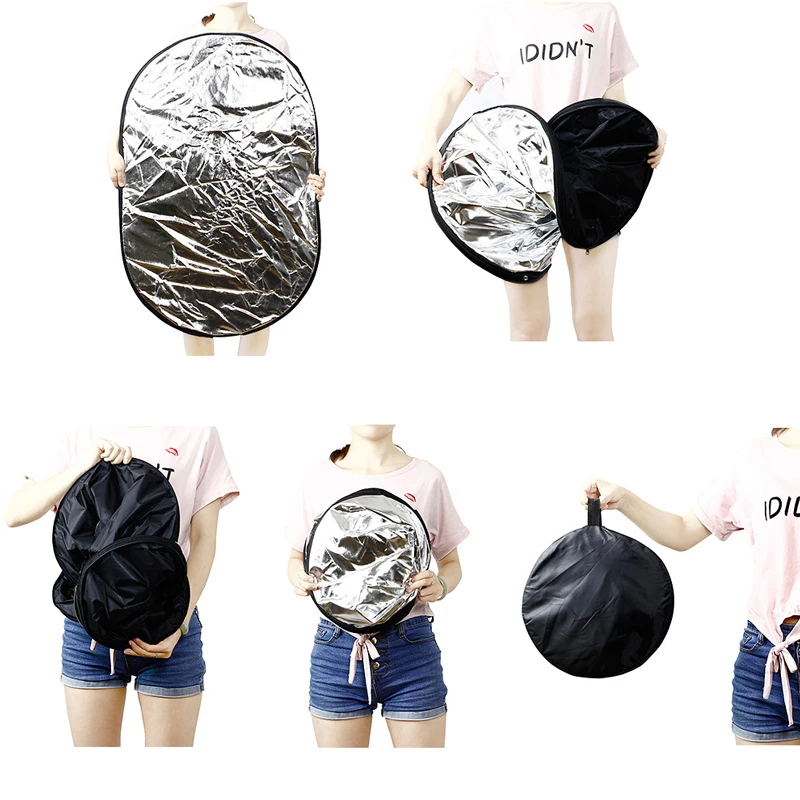 2 in 1 Photography oval reflector Studio Multi Disc Photo Collapsible Light Reflector customized