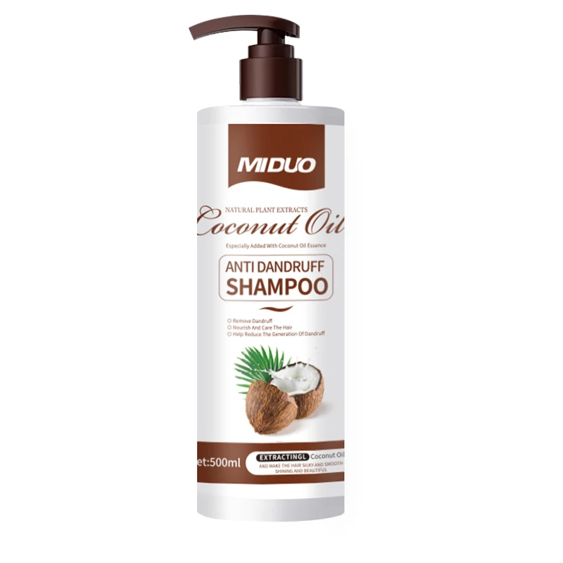 MIDUO Factory 500ML Anti-Dandruff Natural Organic Bulk Purple Color Hair Black Hair Loss Growth Care Repairing Coconut Shampoo