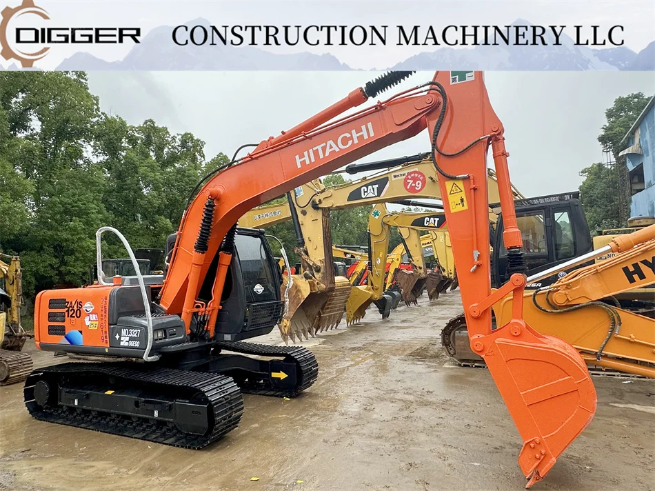 Продается хорошее состояние 2022 машины Средний 12ton б/у Экскаватор hitachi 120 90% новый оригинальный японский гусеничный экскаватор DPF