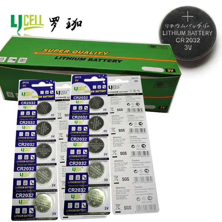 3V Lithium button cell Battery Type cr 2032 batteries