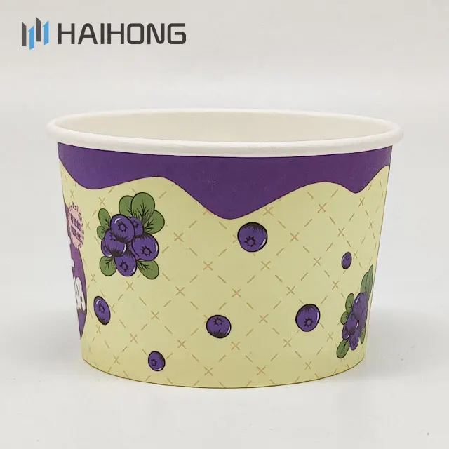 160ml ice cream cup yogurt paper cup custom printed