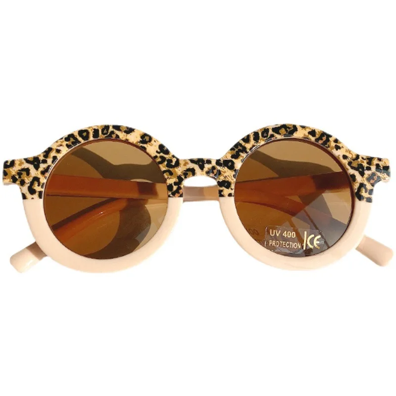 Children Sunglasses Korean Girls Round Frame Sunglasses Personality Baby Sun Block Sunshade Fashion Versatile Sunglasses