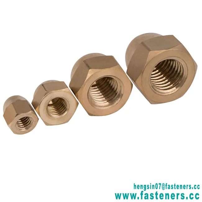 Hot Sale Factory Price Customized Brass Ball Head Nut Hex Domed Cap Nut M3 - M20