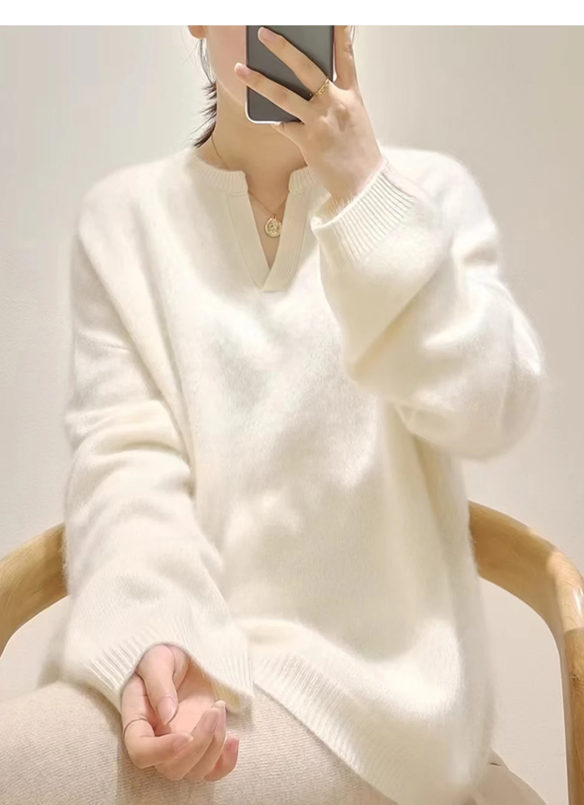 Customize spring white color and plain knitting wholesale price women cashmere sweater