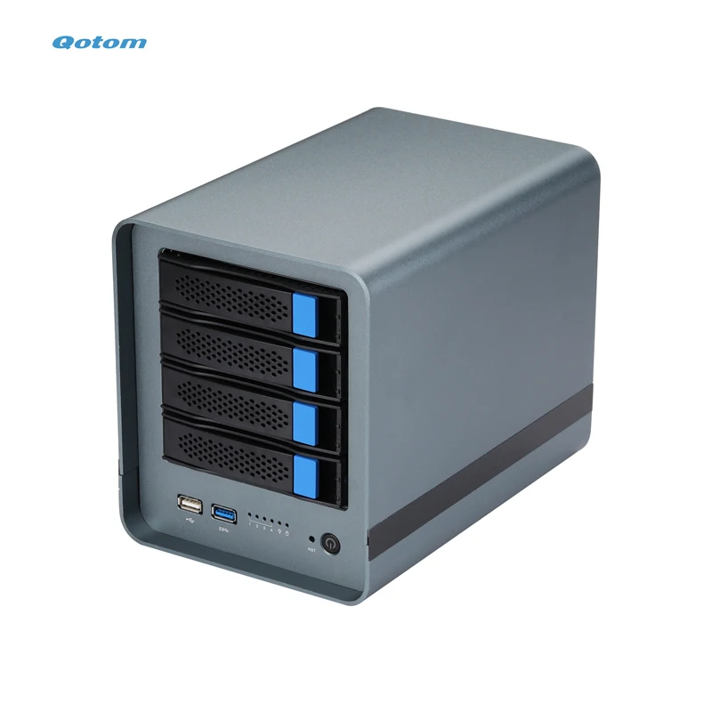 Qotom Новый 2 DDR4 Core i3 i5 i7 4 Bay NAS DiskStation 3 5 дюймов HDD сервер