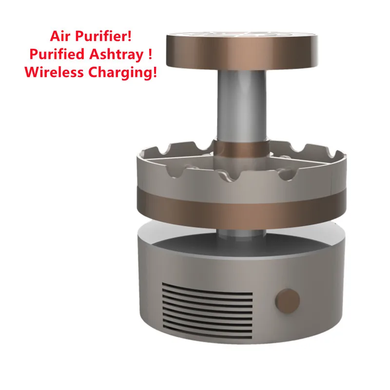 Бесплатная доставка Магнитная левитационная кукла дисплей Снятие напряжения Беспроводная Супер зарядка Бездымный Очиститель Воздуха индивидуальная пепельница для сигар