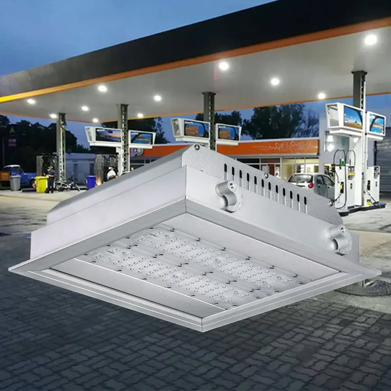 explosion-proof petrol station luminaire 120w exterior recessed canopy lighting