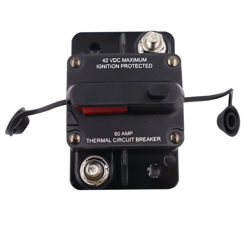 30A 40A 50A 60A 80A 100A 150A 200A 250A 300A Circuit Breaker 12-42V DC Car Truck Audio Resettable Fuse with Power Protect