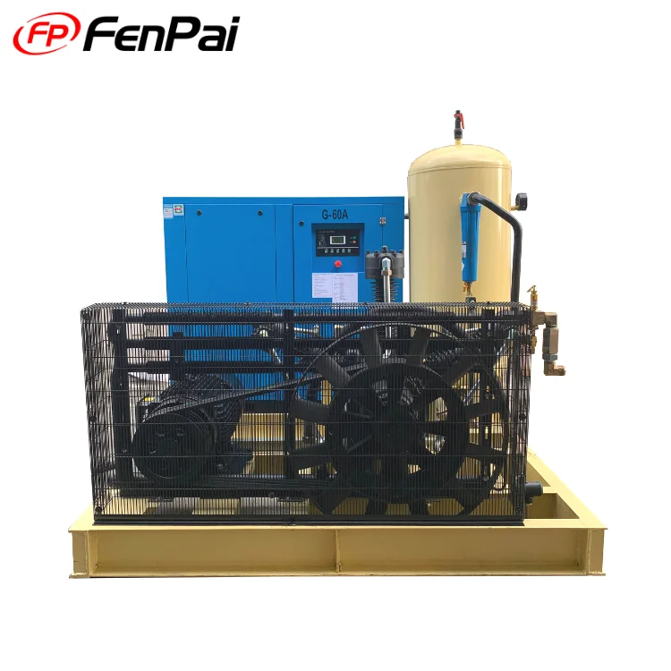 40 bar high pressure air compressor screw type compressor ac combine air booster compressor