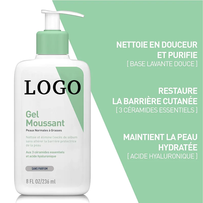 Gel Moussant - 236ml + Lait Hydratant 20ml Offert - Gel Nettoyant Purifiant Visage cleaning Hydrating Moisturizing