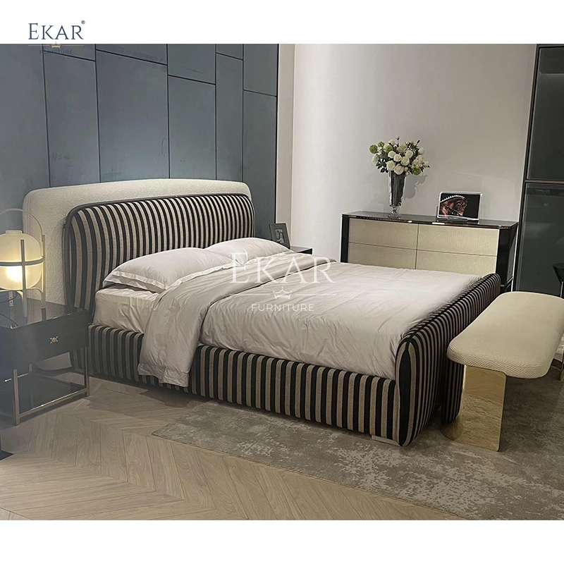Luxury Soft Bed Frame - Elegant Wooden Bedroom Furniture for Comfortable Sleep