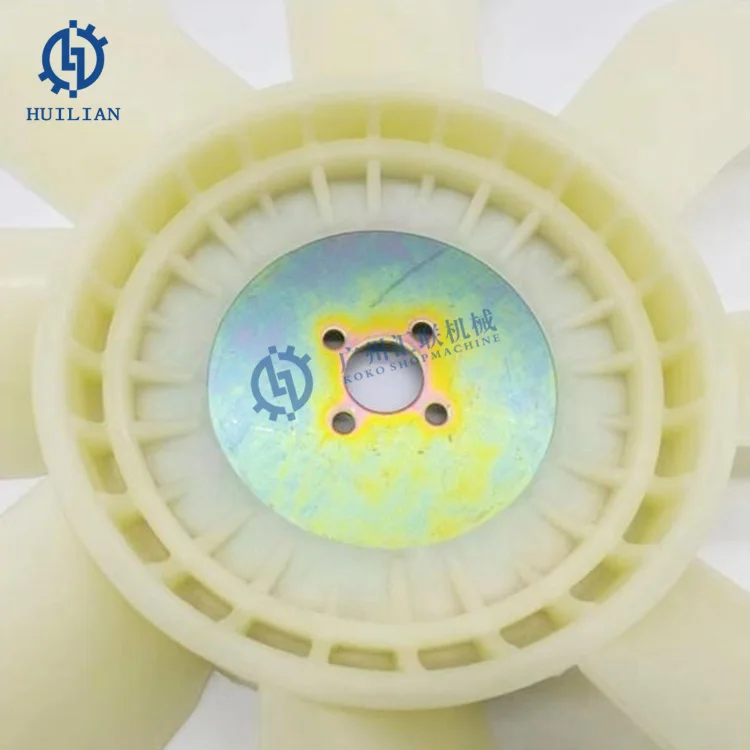 129436-44740 Fan Cooling Engine Y@nm@r 4TNV88  4 Holes 8 Leaves Fan Blade Fits  K0m@tsu PC40-7 PC35R-8 4D88E 4D84-2