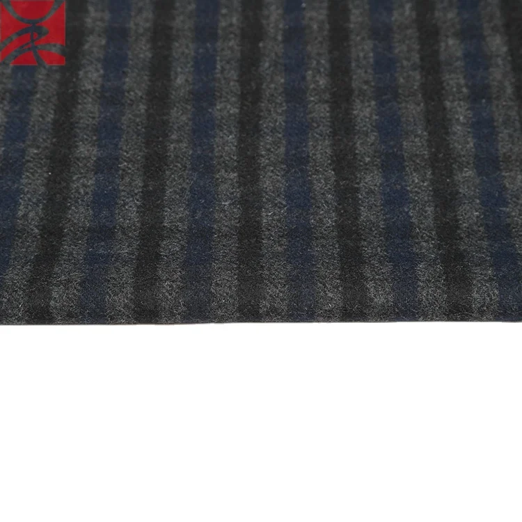 Hot sale  tweed plaid check stripe woven woolen wool manufacturer yarn dyed fabric for overcoat suit blazer cloth