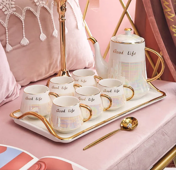 
Creative bone china european ceramic coffee set tea set teapot 