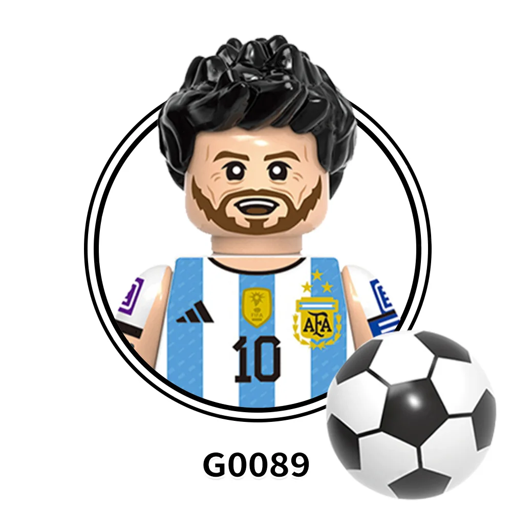 G0112 Star Sports Soccer Players Characters Action Model Professional Football Education Collect Building Blocks Kids Gift Toys