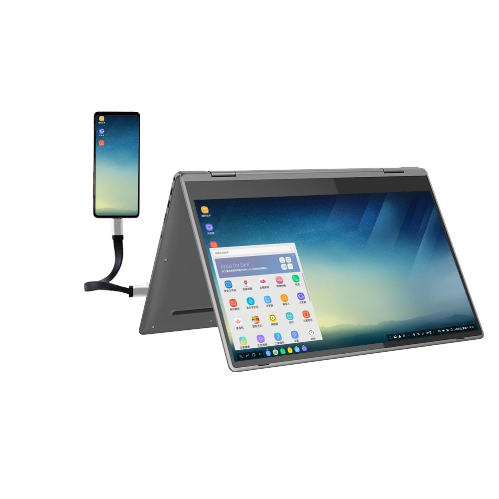 Сенсорный дисплей Lapdock 13 3 с поворотом на 360 градусов гибкость использования в качестве ноутбука планшета портативного монитора клавиатурой dex