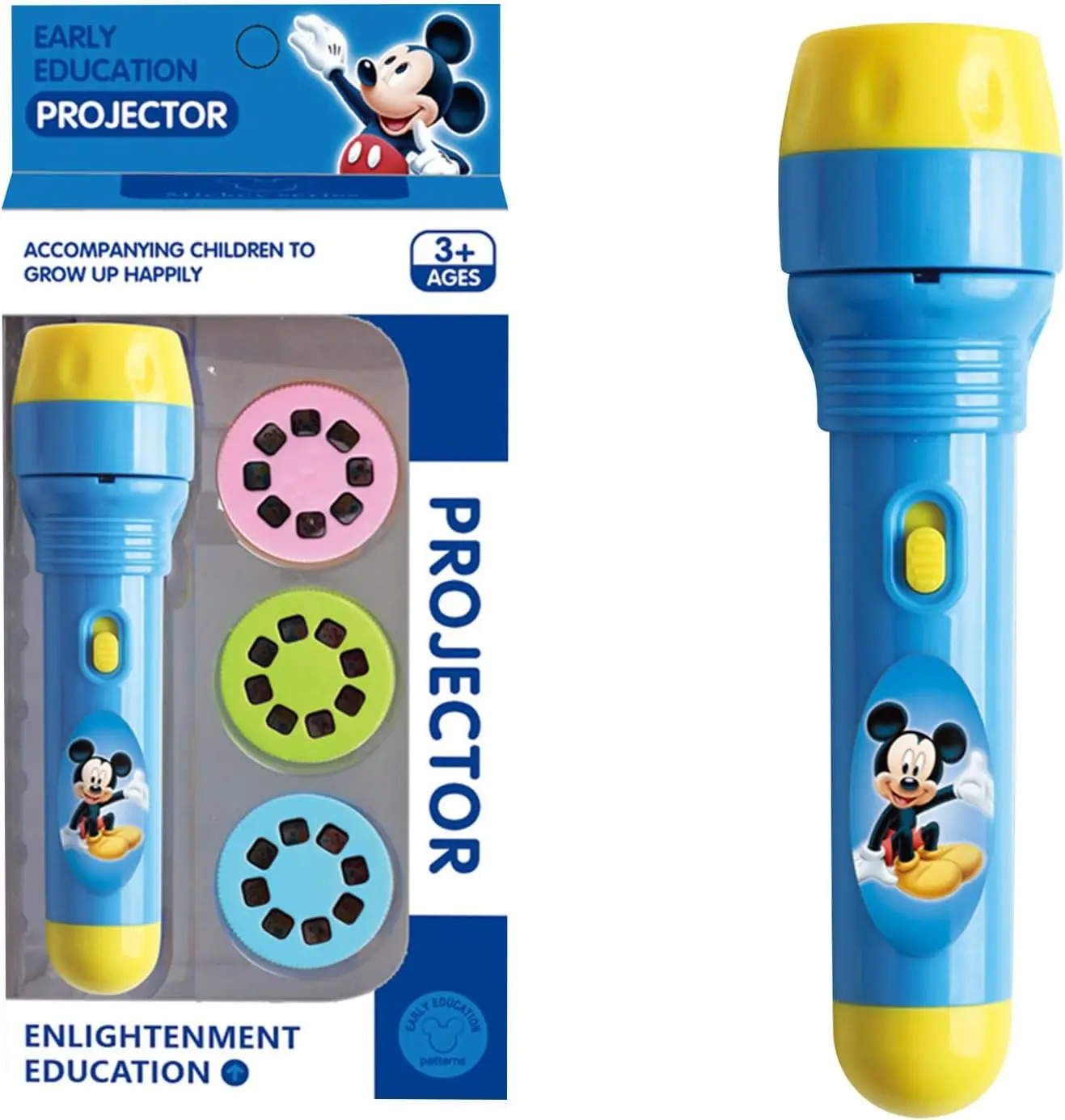 Kids Flashlight Story Book Projector Kaleidoscope Early Educational Toys Sleep Light Preschool Fairy Tale Projection Lamp Gift