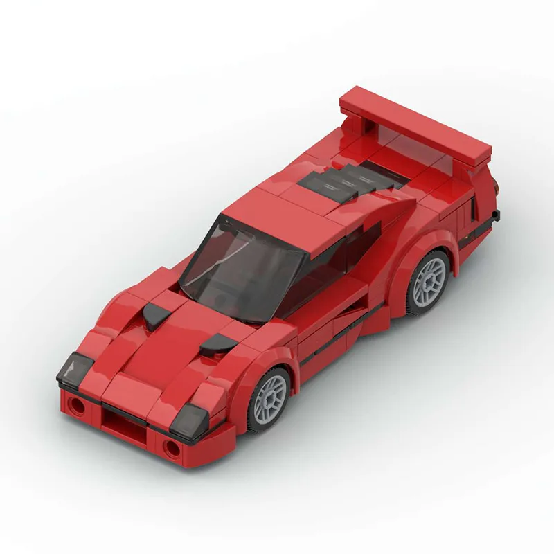 Techinic MOC Red Small Roadster Super Sports Racing Car Model Collection DIY Assembly Brick Toys For Boys Building Block Sets