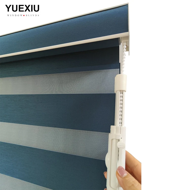 Factory price new design pulling lever window blinds wand system zebra blinds shade cordless