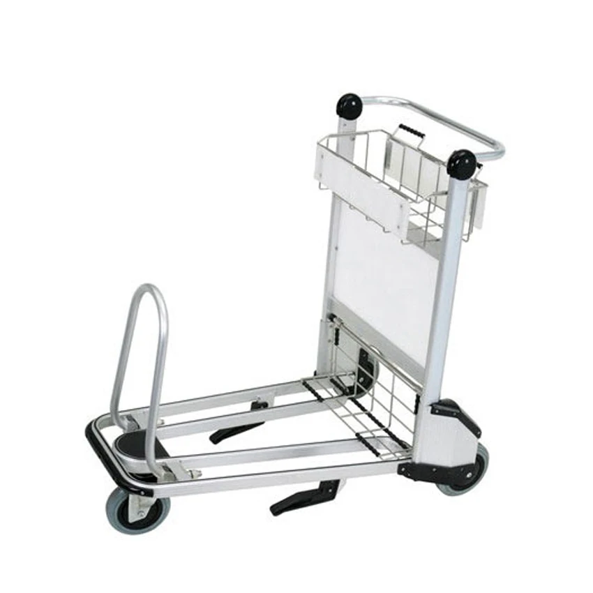 250kgs Load Capacity Aluminium Alloy Airport Luggage Cart Trolley