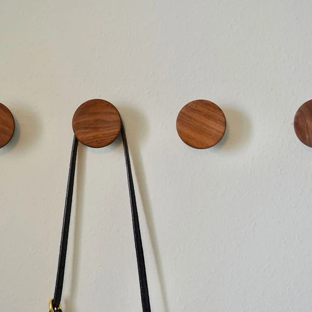 Interior Nordic Clothes Decorative  Wall Mounted Wooden Hanging Coat Rack Wall Hook