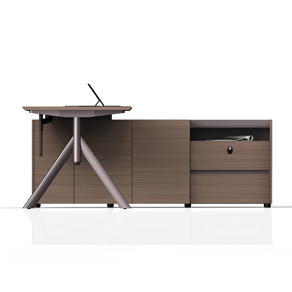 Commercial Director Manager Office Workstation Desk Furniture L Shape Minimalist Executive Office Desk With Drawer