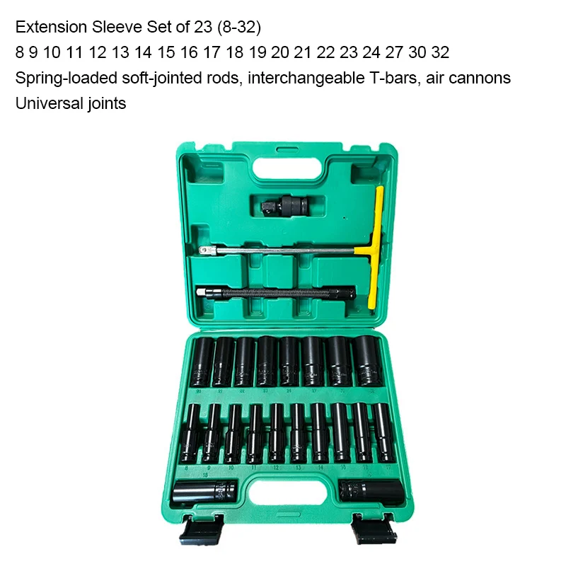 1/2 Drive 15PCS Socket Set with Custom Case Professional Kit Mechanics and Car Tool Sets