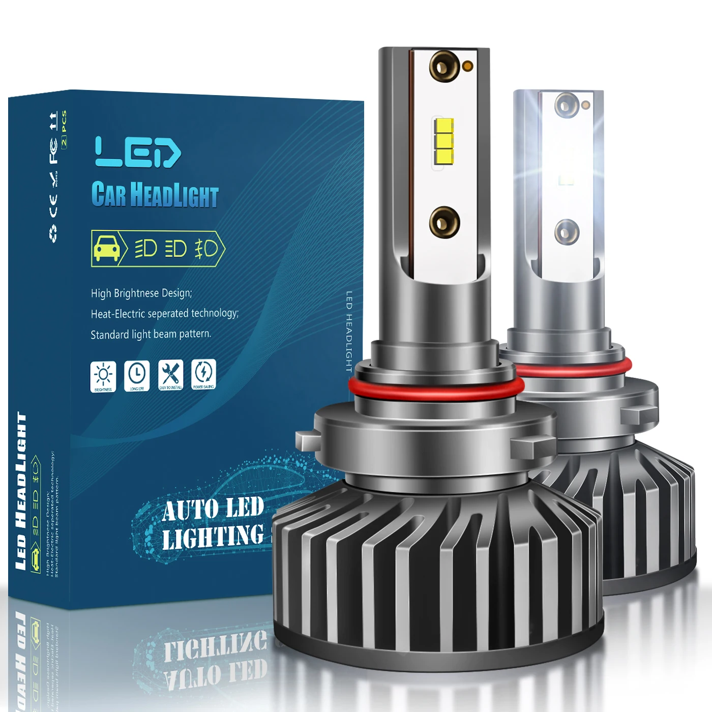 Super Bright Zes13000 Lumen 55w 6500k H7H4 Zes Csp H1 H3 9005 9006 H11 F2 Led Headlamp