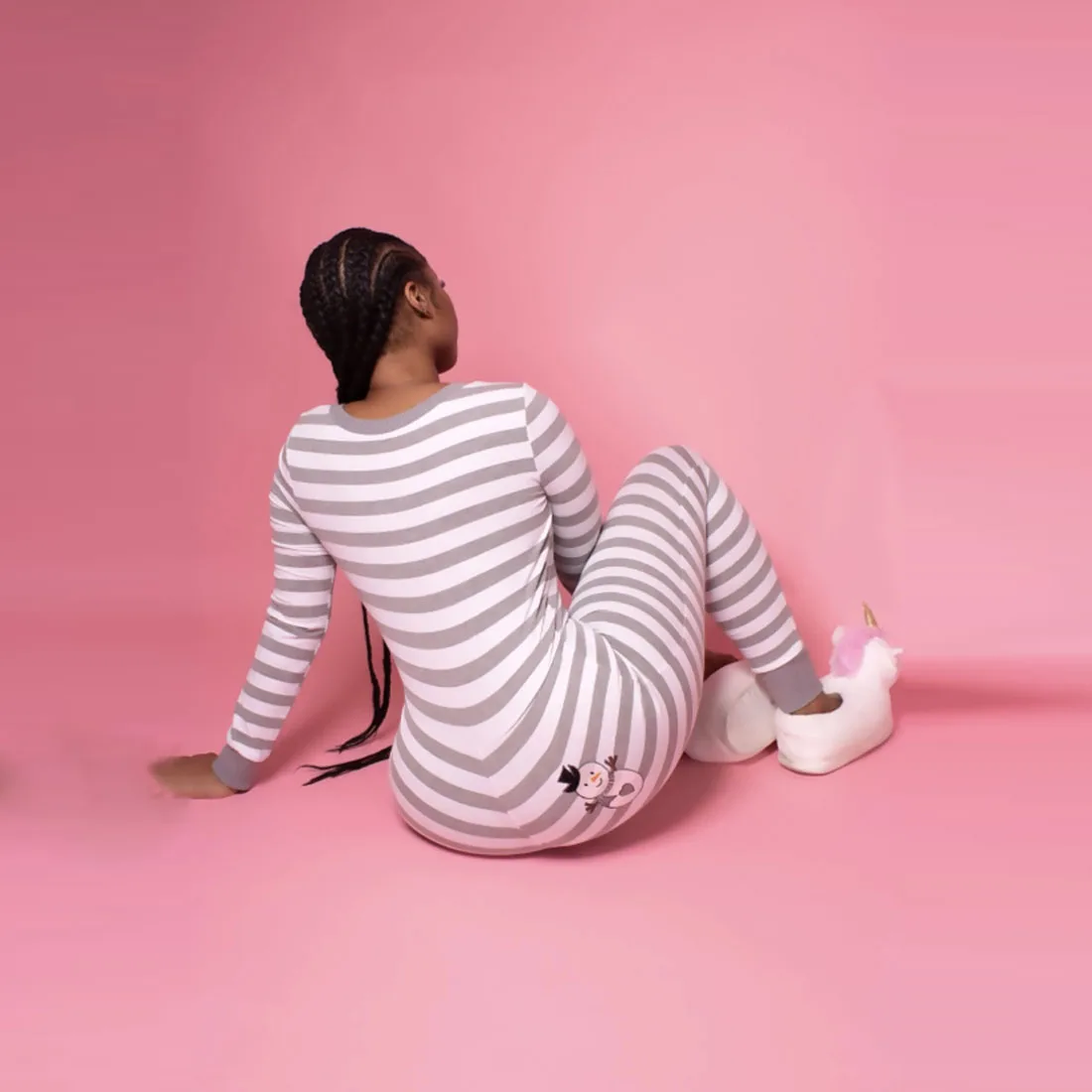 
Factory cheap custom print logo pyjamas cheap long sleeve home nightwear striped sleepwear bodysuits jumpsuits sleepwear onesie 