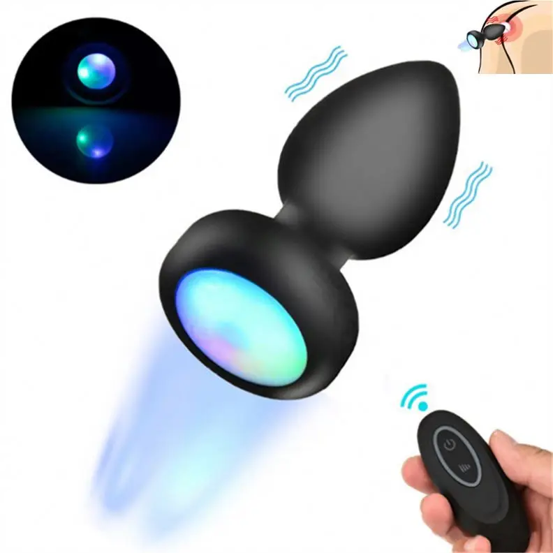 2024 new Vibrating Butt Plug, Anal Plug with Flashing Light Anal Sex Toys for Men Vibrator Prostate Massager Adult Toys Anal