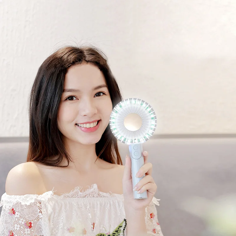 Wholesale Usb Air Cooling Fan Hand Held Folding Rechargeable Mini Mirror Handy Fan