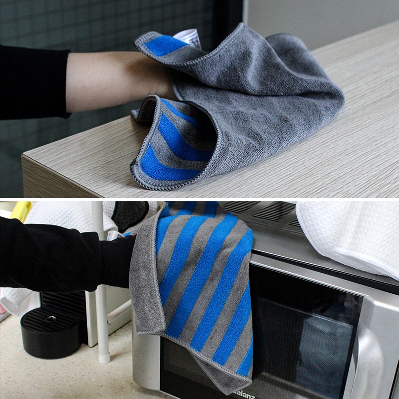 Wholesale Custom  Microfiber Scrubbing Towel Soft Absorbent Microfiber Cleaning Cloth for Kitchen Microfiber Kitchen Dish Towels