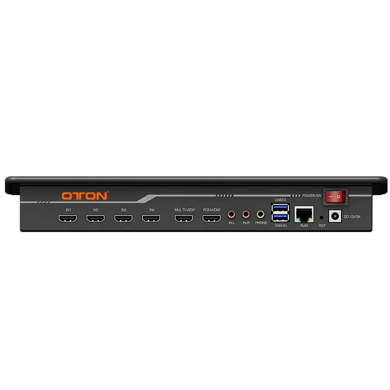 Oton 6 channel HD Live Stream Video Switcher with encoding and decoding