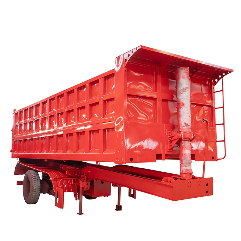 Transport Heavy Vehicles Good Quality Heavy Load 3 Axle Rear Dump Truck Trailer