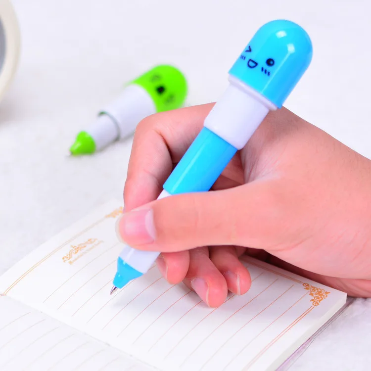 Expression telescopic pill pen wholesale capsule pen ballpoint creative stationery cute pill pen student stationery