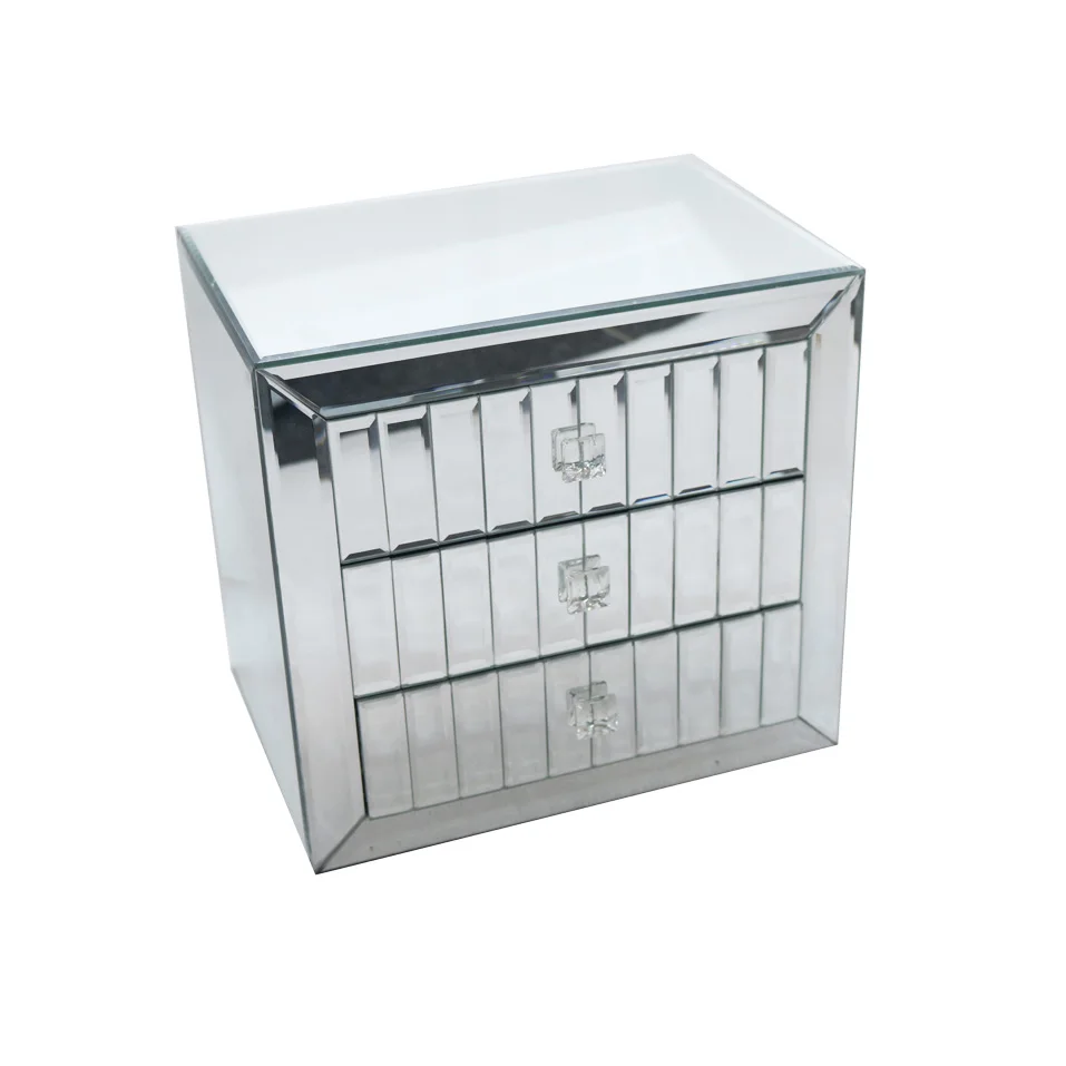 2022 New Designs Handmade Luxury Travel Custom Small Silver Mirror Glass Jewelry Packaging  Box Ever Sublimation Jewelry Box